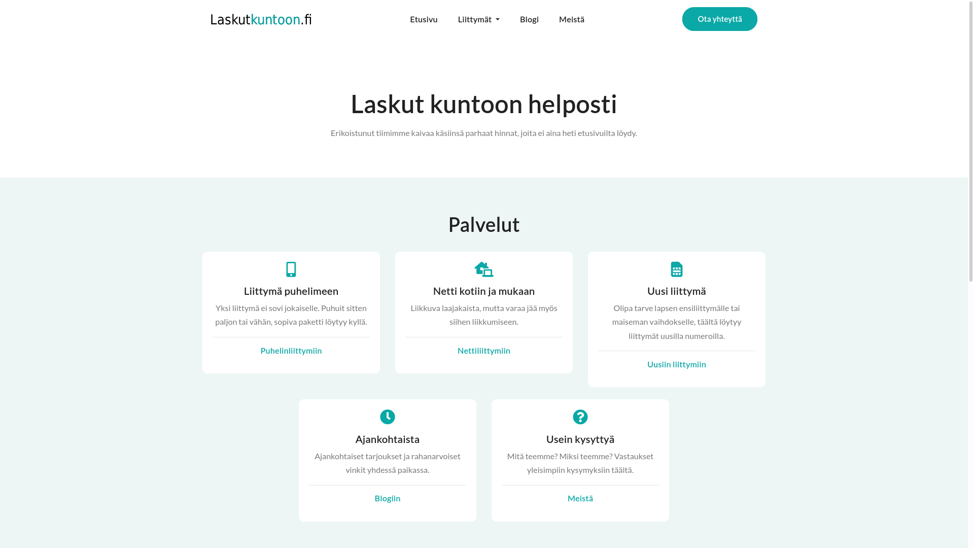 Laskutkuntoon.fi on nyt julkaistu!